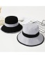 Simple Gray Color Matching Decorated Sunshade Hat