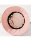 Fashion Pink Pure Color Decorated Sunshade Hat