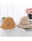 Fashion Beige Bowknot Shape Decorated Sunshade Hat
