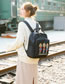 Fashion Gray Letter Pattern Decorated Backpack