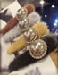 Fashion Khaki Pearl&diamond Decorated Hair Clip