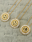 Simple Gold Color Letter E Shape Decorated Necklace