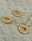 Simple Gold Color Letter Q Shape Decorated Necklace