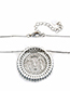 Simple Silver Color Letter C Shape Decorated Necklace