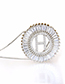 Simple Silver Color Letter D Shape Decorated Necklace