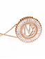 Simple Rose Gold Letter V Shape Decorated Necklace
