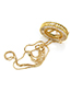 Simple Gold Color Letter Q Shape Decorated Necklace