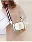 Simple White Pure Color Decorated Shoulder Bag