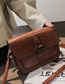 Fashion Light Brown Pure Color Decorated Shoulder Bag