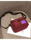 Fashion Red Letter Pattern Decorated Shoulder Bag