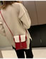 Fashion Red Color Matching Decorated Shoulder Bag
