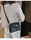 Fashion Black Color Matching Decorated Shoulder Bag