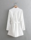 Fashion White Pure Color Decorated Jumpsuit