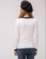Fashion White Round Neckline Design Sweater