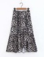 Fashion Black Leopard Pattern Decorated Skirt
