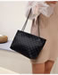 Simple Black Pure Color Decorated Shoulder Bag