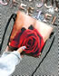 Fashion Red Rose Pattern Decorated Shoulder Bag