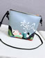 Fashion Multi-color Square Shape Decorated Shoulder Bag