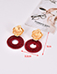 Fashion Brown Flower Shape Decorated Earrings