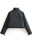 Fashion Black Zipper Decorated Pure Color Coat