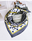 Fashion Navy Spot Pattern Decorated Small Scarf