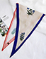 Fashion Green Flower Pattern Decorated Small Scarf
