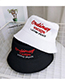 Fashion Red+black Letter Pattern Decorated Hat