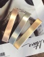 Fashion Rose Gold Square Shape Decorated Hair Clip