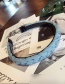 Fashion Blue Pure Color Decorated Hair Hoop