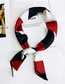 Lovely Navy Square Shape Pattern Decorated Scarf