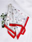 Lovely Red Cartoon Cats Pattern Decorated Scarf
