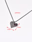 Fashion Gun Black Heart Shape Pendant Decorated Necklace