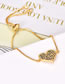 Fashion Gold Color Heart Shape Decorated Simple Bracelet