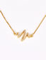 Fashion Gold Color Electrocardiogram Shape Decorated Bracelet