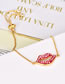 Fashion Gold Color Lip Shape Decorated Simple Bracelet