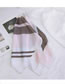 Fashion Pink+coffee Color Matching Decorated Scarf