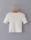 Fashion White Pure Color Decorated Knitting Blouse