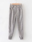 Fashion Gray Grid Pattern Decorated Simple Pants