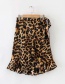 Fashion Brown Leopard Pattern Decorated Simple Skirt