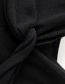 Fashion Black Pure Color Decorated Suspender Vest