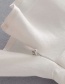 Fashion White Pure Color Decorated Suspender Blouse