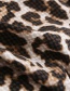 Fashion Brown Leopard Pattern Decorated Simple Sweater