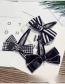 Elegant Black+white Diamond Decorated Bowknot Shape Hairpin