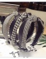 Elegant Black+white Knot Shape Design Grid Pattern Hair Hoop