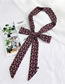Fashion Claret Red Flower Pattern Decorated Small Scarf