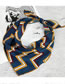 Fashion Navy Stripe Pattern Decorated Small Scarf