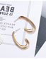 Fashion Gold Color Pure Color Design C Shape Earrings