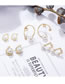Fashion Gold Color Pearls Decorated Simple Earrings