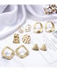 Fashion Gold Color Triangle Shape Design Pure Color Earrings
