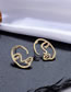 Fashion Gold Color Hollow Out Square Shape Design Earrings